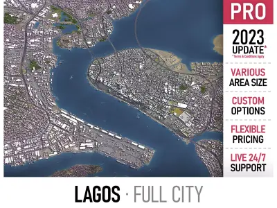 Lagos - 3D City Model Low-poly 3D model