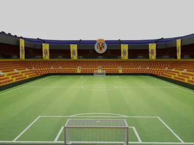 Villarreal Football Stadium Low-poly 3D model