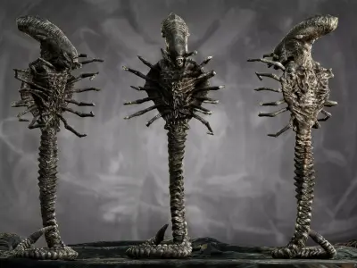 Xenomorph Snake Low-poly 3D model