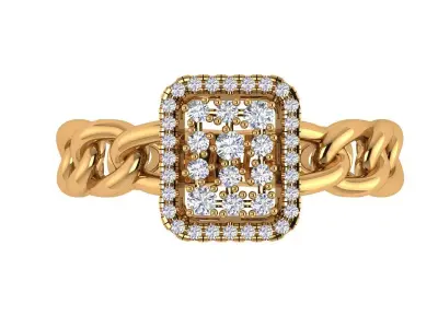 Cuban Diamond Ring 3D print model