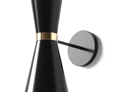 Down Black - wall sconce 3D model