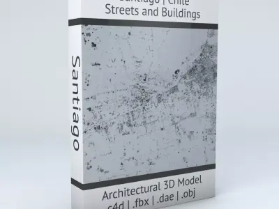 Santiago Streets and Buildings 3D model