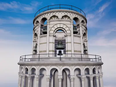 Pisa Tower Italy Low-poly 3D model