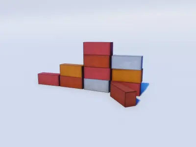 Cartoon Prop Essentials - Bricks Low-poly 3D model