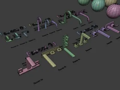 Faucet Set 1 - 15 Faucet Models 3D model