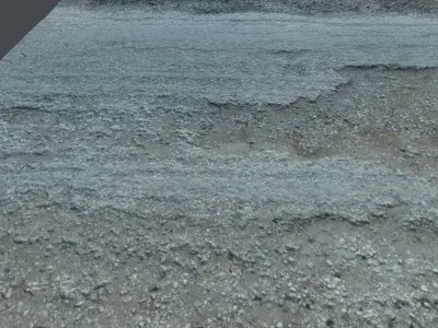 Gravel road photoscan 3D model