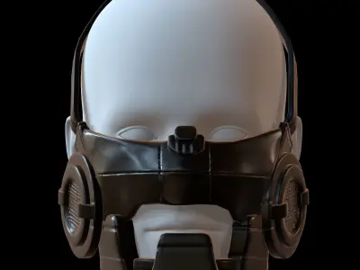 Gas mask helmet 3d model scifi Low-poly  Low-poly 3D model 283