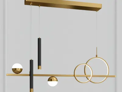 Dining Room Pendant Lights 3D model