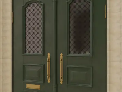 Entrance classic door 23  3D model