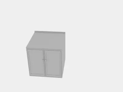 Cabinet Box Low-poly 3D model