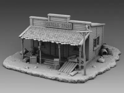 General store 3D print model