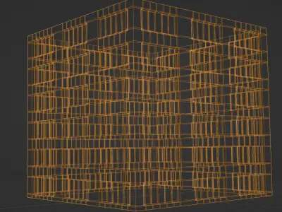 Building 4 Low-poly 3D model purchase