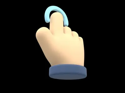 Touch Icon v1 002 Low-poly 3D model