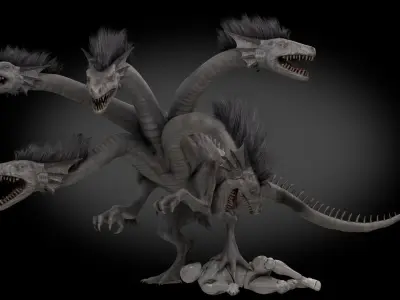 Hydra Low-poly 3D model