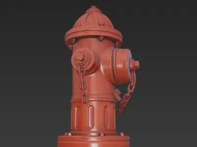 Classic Red Fire Hydrant 3D Model Free 3D model