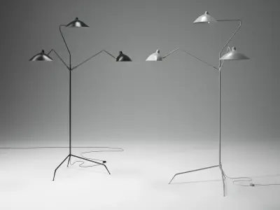 Three Arm Floor Lamp 3D model