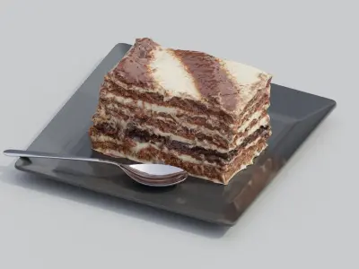 Chocolate cake 3D model