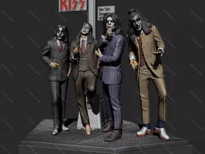 KISS New York Street Icons 1974 3d ptinting 3D print model