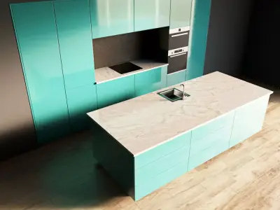 54-Kitchen6 glossy 5 3D model
