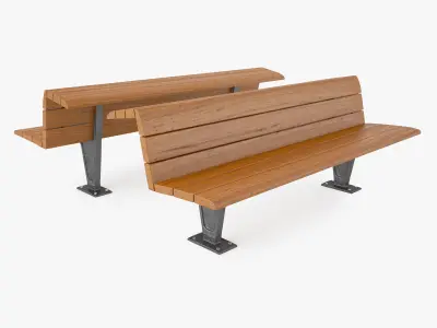 Bench wooden 3D model