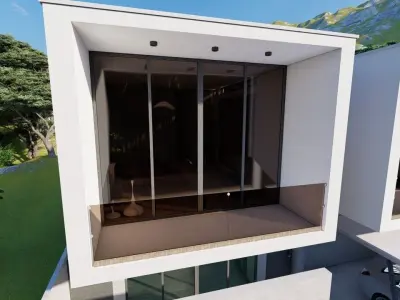 Casa Scene-villa-modern house 3D model