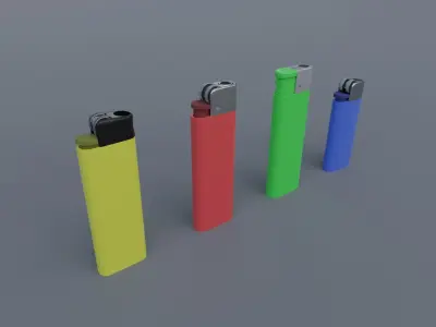 Realistic Lighter Pack Awesome Lighters Free low-poly 3D model