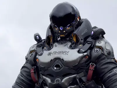 Space Marine Low-poly 3D model