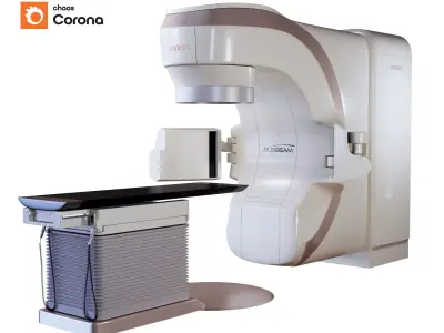 Varian Truebeam radiotherapy unit 3D model