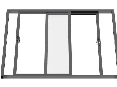 Aluminium Door 06 3D model