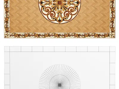 Parquet Da Vinci and 12 Rosettes 3D model