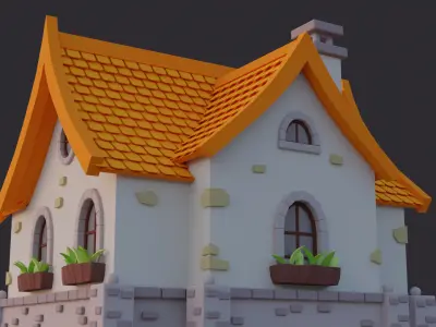 Cartoon House 11 3D model