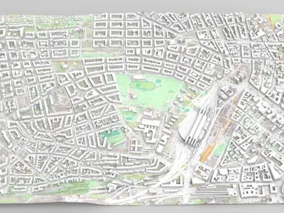 Cityscape Praha Czech Republic 3D model