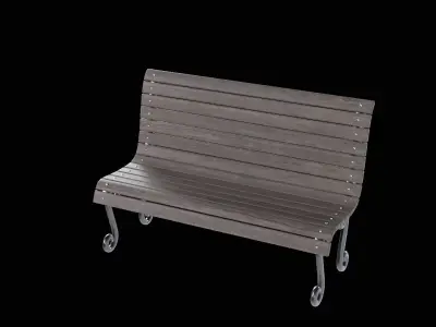 bench Low-poly 3D model order