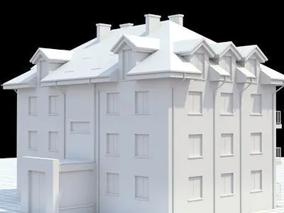 Apartment building 3 3D model