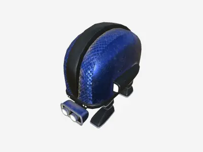 Turtleback Robot J10 Blue - SciFi Character Design Low-poly 3D model