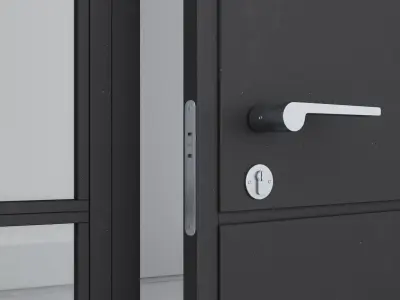 Aluminium door 206 3D model