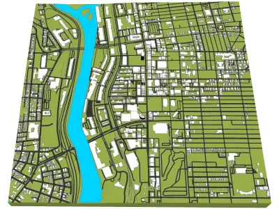Downtown Manchester New Hampshire 3D model