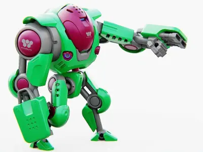 BATTLE DROID S-200   RIGGED 3D model