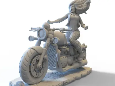 x2 Black Canary Flash DC Comics STL files collectibles 3D print model