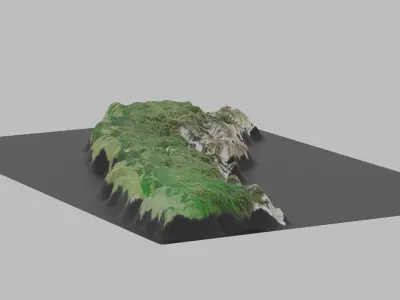 Nepal Map Country Low-poly 3D model