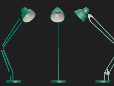 table lamp Low-poly 3D model 24