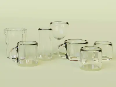 Glass glasses 7 3D model