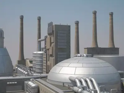 Futuristic Factory 3D model