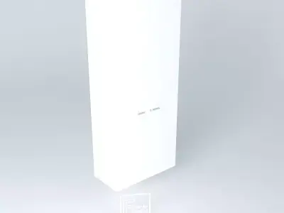 PANELLED DOORS CABINET900x450x2090mm Free 3D model