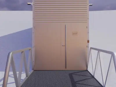 Svalbard Global Seed Vault Low-poly 3D model