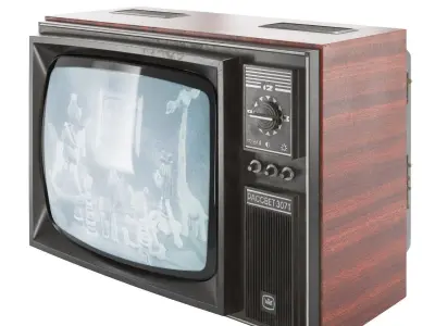 Vintage TV Rassvet 307-1 3D model