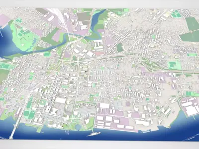 Cityscape Camden New Jersey USA 3D model