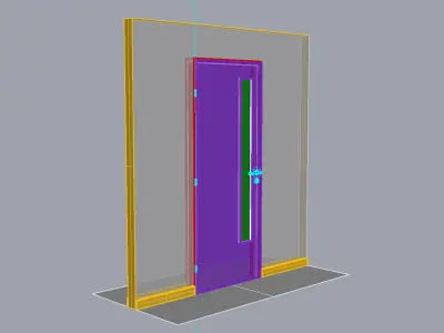 Wooden Door 3D model