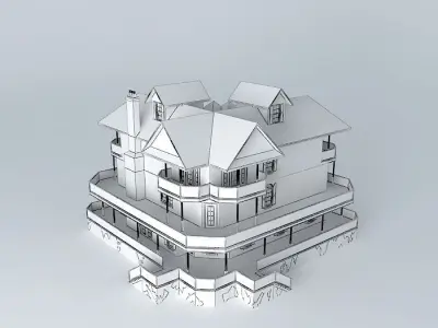 Large City House Free 3D model