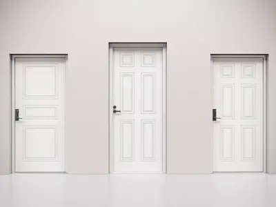 Modern wooden Door 01-msk 3D model